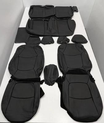 For Toyota Corolla Cross L LE 2022-2026 Black Leather Seat Covers W128 - Image 1 of 4