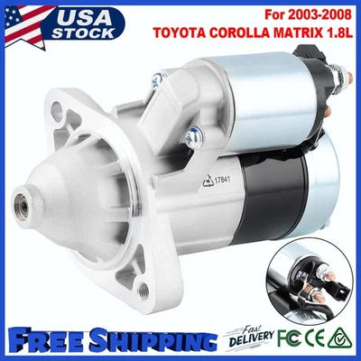 Starter For 2003 2004 2005-2008 TOYOTA COROLLA MATRIX 1.8L 10 Teeth 1.6KW 17841N Foto 1 de 4