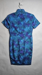 Vintage Orientalisches Damen Brustumfang 34 Kurzarm Blau Kleid - Bild 1 von 11