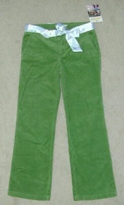 ROXY Girl Pants Quiksilver Corduroy Jeans Green 10 NWT Retro 70s 80s M $39 Surf - Picture 1 of 2