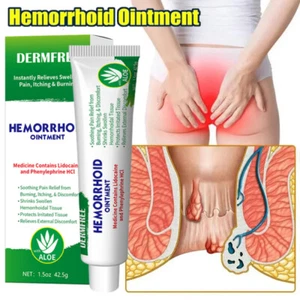 Hemorrhoids Remove Ointment Herbal Cream Relief Piles Pain Reduce Itching 42.5g - Picture 1 of 24