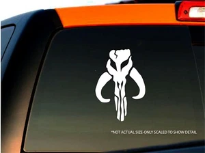 Bounty Hunter Mandalorian Decal Sticker Window Truck Car Vinyl | White | 6"x4" - Imagen 1 de 1
