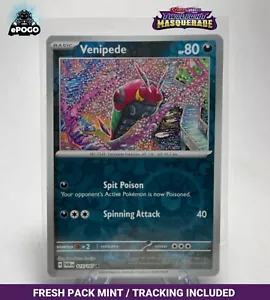 Venipede 115/167 Holograma Inverso Pokemon Juego de Cartas Coleccionables Twilight Masquerade COMO NUEVO ENVIADO HOY - Imagen 1 de 2