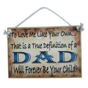 Country Printed Quality Wooden Sign DEFINITION OF DAD Father Plaque New - Picture 1 of 1