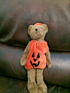 Boyds Bears Halloween Bär Jack O Laterne als Kürbis verkleidet - Bild 1 von 4