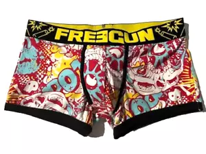 Neu Freegun Herren Comic Print Baumwolle Boxershorts Trunk Shorts Gr. M - Bild 1 von 13