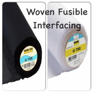 Vilene Interlining Medium Woven - G700 Black/White 36" / 90cm Wide - Picture 1 of 5