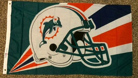 MIAMI DOLPHINS HELMET 3x5ft flag superior GENUINE NFL Lic us seller Cover