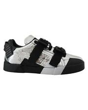 Dolce & Gabbana Leather Low Top Sneakers  - Black