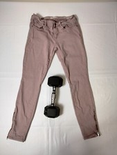 Bullhead Jeans Zip Skinniest Pink Jeans Womens Size 7 Junior Ankle Denim