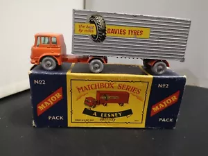 P687-MATCHBOX MAJOR PACK No2 YORK FREIGHTMASTER DAVIES TYRES LORRY WITH BOX.GPW - Picture 1 of 11