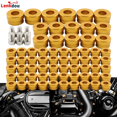 CNC Engine Bolt Covers Kit For Harley Twin Cam Softail Touring Road Street Glide - Image 1 of 4