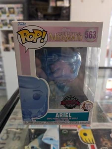 FUNKO POP VINYL LITTLE MERMAID ARIEL WITH BAG BLUE TRANSPARENT #563 EXCLUSIVE - Picture 1 of 6
