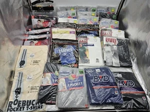 Lot Of Vintage Fruit Of The Loom Hanes BVD Pocket T SHIRT THERMAL TANKTOP - Picture 1 of 9