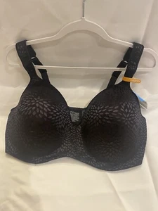 PLAYTEX 4823 Balconette Black Size 42DD Bra Padded Underwire - Picture 1 of 3
