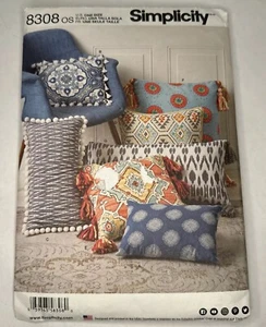 Sewing pillows pattern uncut 2017 Simplicity 8308 Different Sizes Decorated - Picture 1 of 6