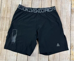 Mens Reebok Combat Training Shorts Black Size Large MMA Boxing - Picture 1 of 8