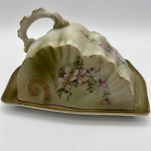 Vintage Nippon Hand Painted Wild Rose Cheese/Butter Dome