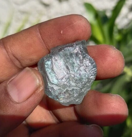 Piedras preciosas sueltas áspera aguamarina peso 65 cuidado 1 fotos tamaño 27X25X11 mm AF-75 Foto 1 de 4