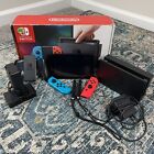 Nintendo Switch 32GB Gray Console with Neon Red and Neon Blue  READ DESCRIPTION