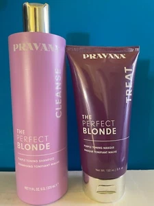 Pravana The Perfect Blonde Purple Toning Shampoo & Masque Authentic - Picture 1 of 1