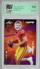 Caleb Williams 2022 Leaf HYPE! #96A Purple SP, Just 10 Made Rookie Card PGI 10