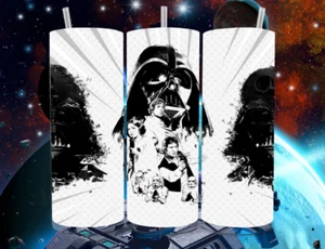 Klassischer 20 Oz Star Wars Luke Skywalker Darth Vader Edelstahl weiß Becher - Bild 1 von 3