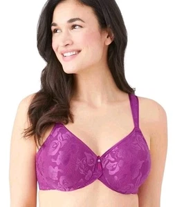 Reggiseno WACOAL AWARENESS rosa fucsia viola figura intera ferretto senza cuciture 42D 85567 - Foto 1 di 4