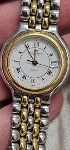 Christian Bernard Paris N 3360 France Thin Gold Plated Jewels Date Roman Numeral - Picture 1 of 8