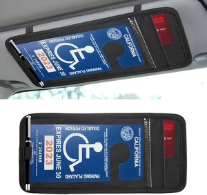 Portatarjetas para visera de coche para discapacitados, protector para letreros de permiso de estacionamiento para discapacitados... - Imagen 1 de 6