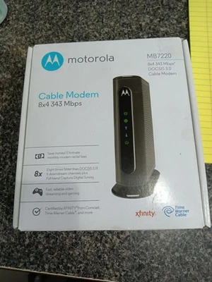 NEW Motorola 8x4 Cable Modem Model MB7220 OPEN BOx - Image 1 of 4