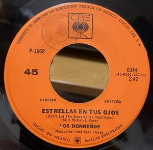 Los Donneños 1968 45 RPM Estrellas En Tus Ojos / Sentimiento VG+ Norteño Tejano  - Picture 1 of 4