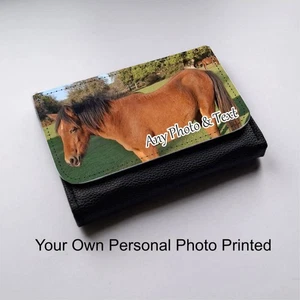 Pet Photo Personalised Ladies Womens Purse, Card Holder Faux Leather Wallet - Picture 1 of 4