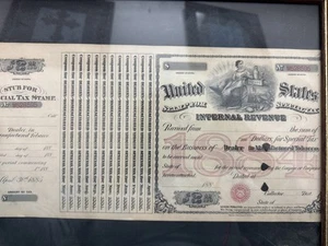 Pair of United States Internal Revenue Tobacco and Cigars - 1870's - 1880's Spec - Picture 1 of 3
