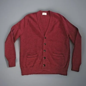 Cárdigan Suéter Campus Vintage EE. UU. Para Hombre 2X Lana Borgoña - Imagen 1 de 11