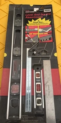Very Rare Sears Craftsman USA Nos Level & Square Assortment 4PC 39635 Torpedo - Image 1 of 4