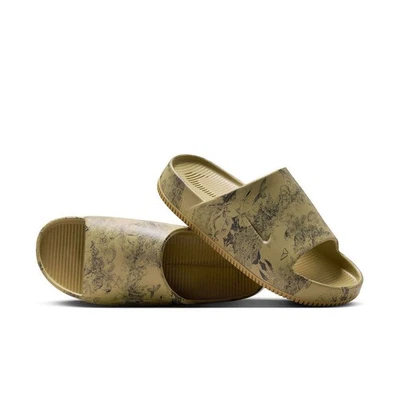 Nike Calm Slide Print Paracaídas Beige Marrón-Antracita Para Hombre Talla 9 HQ1125-201 Foto 1 de 4