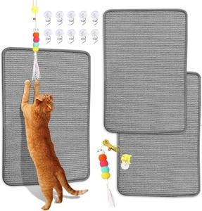 Cat Scratching Mat, 2 Packs Natural Sisal Fabric 23.6" x 15.8" Cat Scratch Pad - Picture 1 of 6