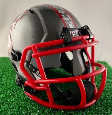 MINI CASCO PERSONALIZADO TEXAS TECH RED RAIDERS RIDDELL SPEED Foto 1 de 4