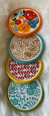 ¡Nuevo! Juego de 4 posavasos florales de gres para mujer Pioneer Foto 1 de 2