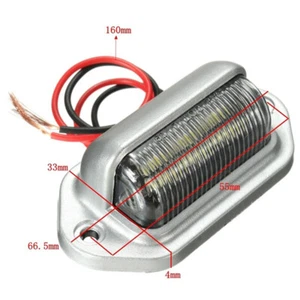 Chrome 6LED License Number Plate Tag Interior Step Light For Boat RV Trailer _in - Picture 1 of 8