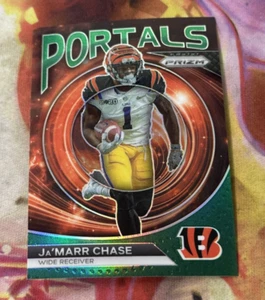 2023 Panini Prizm - Portals Ja'Marr Chase #PO-6 Green Prizm - Bild 1 von 2