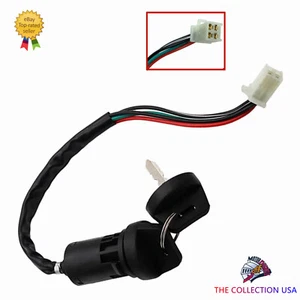 4 Wire Ignition Key Switch + 2 Keys Atv Quad 49cc 50cc 70cc 90cc 100cc 110cc - Foto 1 di 2