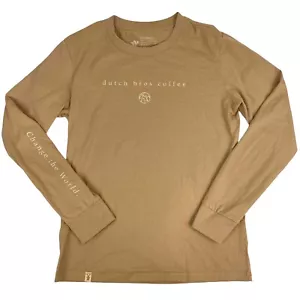 Dutch Bros Coffee Größe Small Langarmshirt Change The World beige hellbraun - Bild 1 von 4