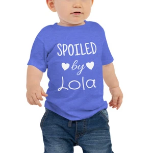 Spoiled By Lola Hearts Baby Jersey Short Sleeve Tee Filipino Toddler Tee - Picture 1 of 4