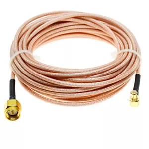 RG316 SMA Male to MCX Male Plug RIGHT Angle Lot Coax RF Cable Jumper Pigtail - Picture 1 of 6