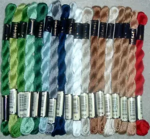Anchor #5 Pearl Cotton Needlepoint Lot of 18 Embroidery Floss Thread Yarn - Picture 1 of 1