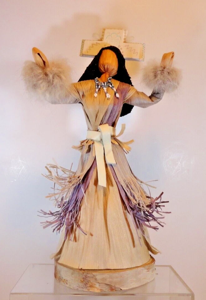 Muñeca Helen Harmon arte popular cáscara de maíz "Cloud Maiden" indio nativo americano ÚNICA EN SU CLASE Foto 1 de 4