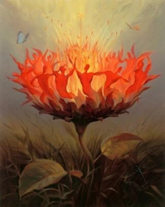 Vladimir Kush Fiery Dance Unframed - Cert of Auth Provided - Picture 1 of 1