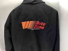 Vtg Autozone Employee Coat Jacket Mens Size Large Full Zip Quilted Black USA